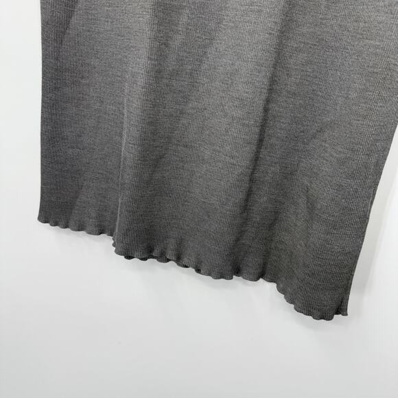 Dolce&Gabbana Men Silk Henley Shirt Ribbed Jersey Grey Short Sleeve IT 54 US 44 - Picture 3 of 13